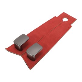 Partuto 1 Pcs Universal Car Seat Headrest Hook for Most Car, SUV, Truck Car Seat Back Organizer Hooks Sturdy Faux Leather Metal Red 6.89"x2.99"