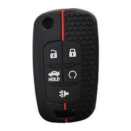 Key Fob Cover Case for Chevy GMC: 5 Buttons Keyless Cover for Chevy Camaro Equinox Malibu Spark EV Impala Cruze Sonic Volt SS Sedan GMC Terrain Denali 2014-2020丨Remote Protector 13504199