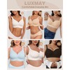 LUXMAY Full Coverage Bras for Women Seamless Plus Size Seamless