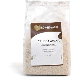BONGIOVANNI Farine e Bontà Naturali Crusca d’Avena Bio, Macinazione Larga e Leggera 500 g