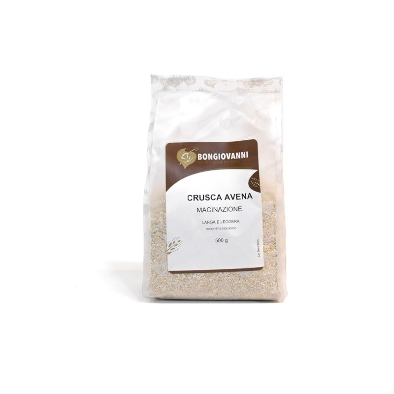 BONGIOVANNI Farine e Bontà Naturali Crusca d’Avena Bio, Macinazione Larga