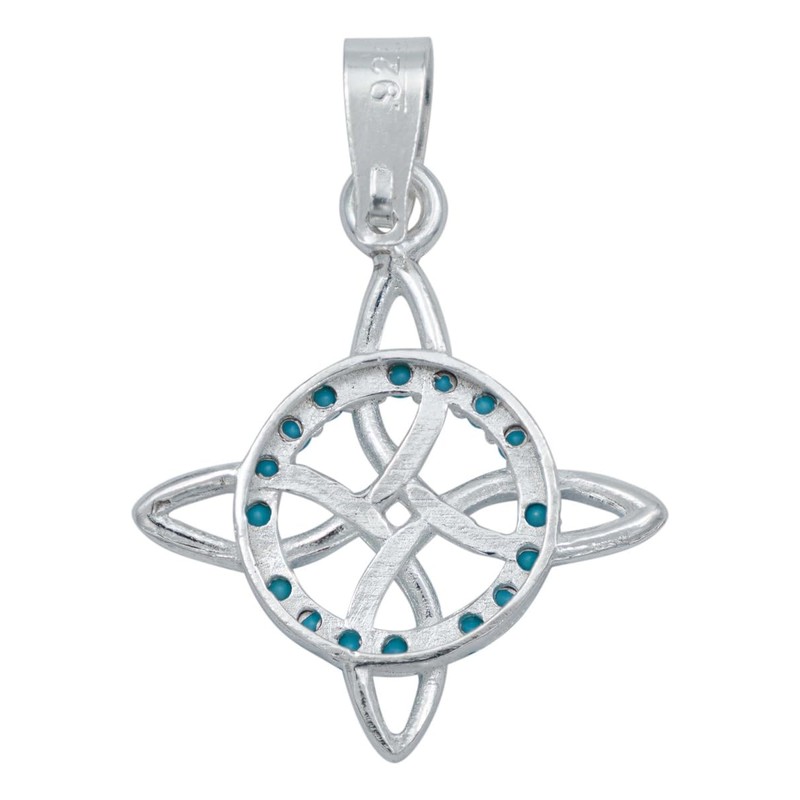 JOYARIS - Dije Nudo De Bruja Celta Amuleto Con Zirconias