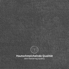 SCHÖNER WOHNEN Premium Baby Wash Mitt 16 x 21 cm – Absorbent – Luxury Wash Cloth Anthracite – 100% Cotton – Can be Combined as a Towel Set – Terry Cloth Children – Oeko-Tex
