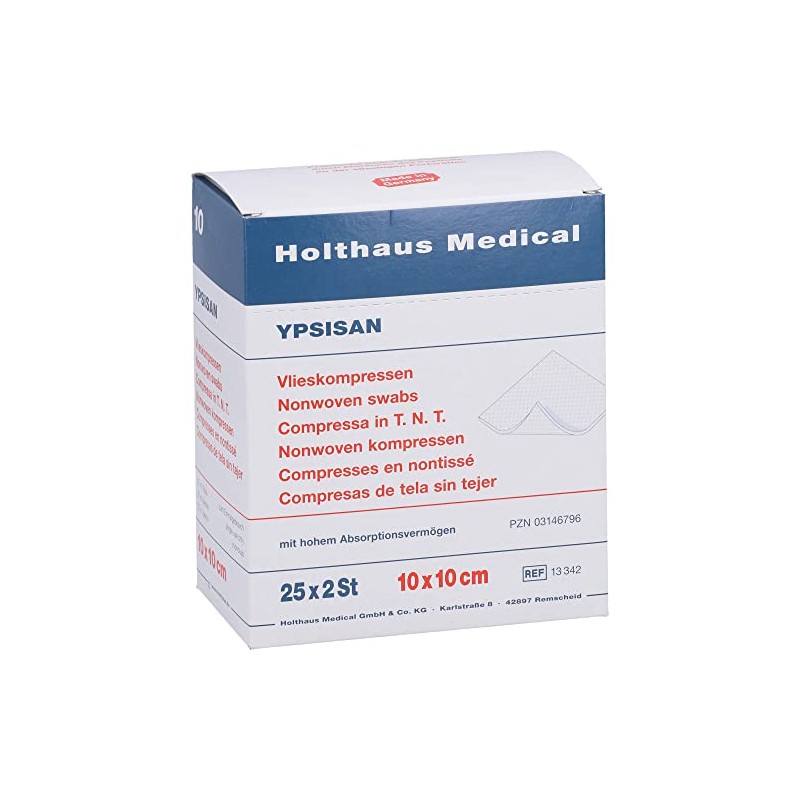 Holthaus Medical Ypsisan Non-Woven Dressings 10 x 10 cm Sterile