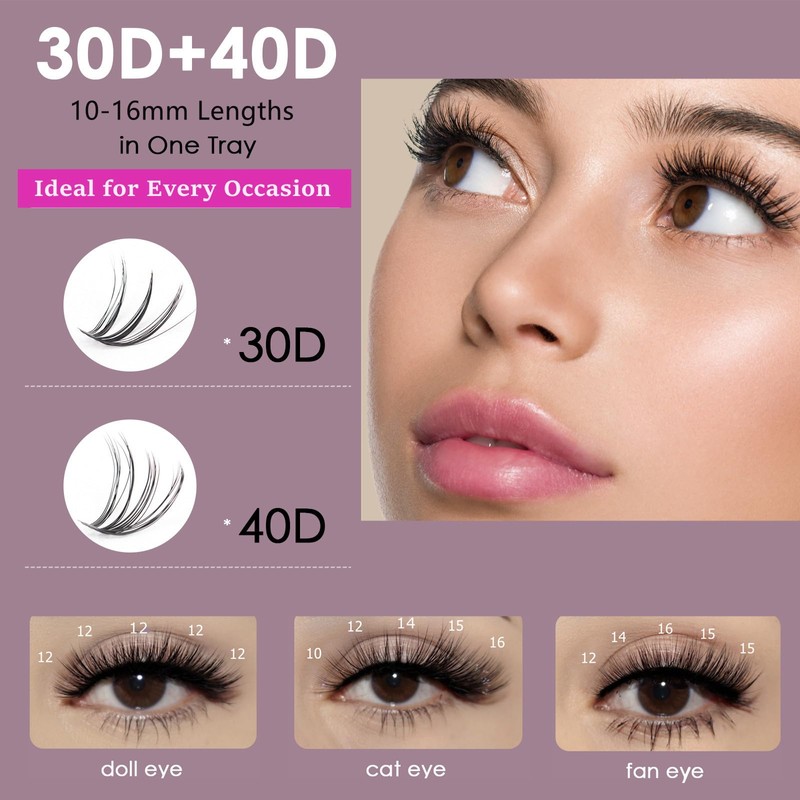 Lash Extension Kit 30D+40D Eyelash Extension Kit 320 Pcs Lash