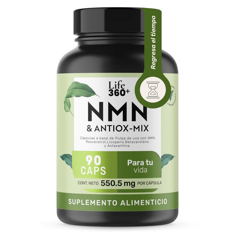 LIFE 360+ Suplemento NMN Blend en Cápsulas, Presentación de 90