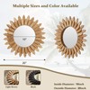 VETROVUE 20 Inch Brown Boho Wall Decor Sunburst Mirror -