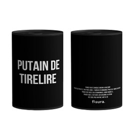 Fisura - Original money box with different shapes. Big Money Boxes for adults. Money boxes for gifts. (P*tain de tirelire, black)