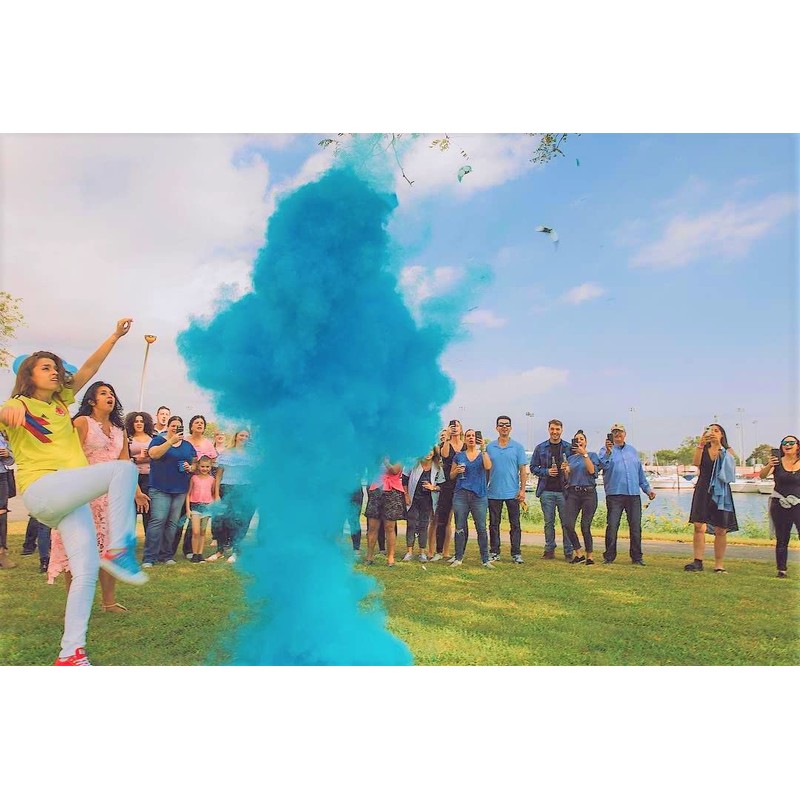Gender Reveal Soccer Ball with Pink and Blue Powder