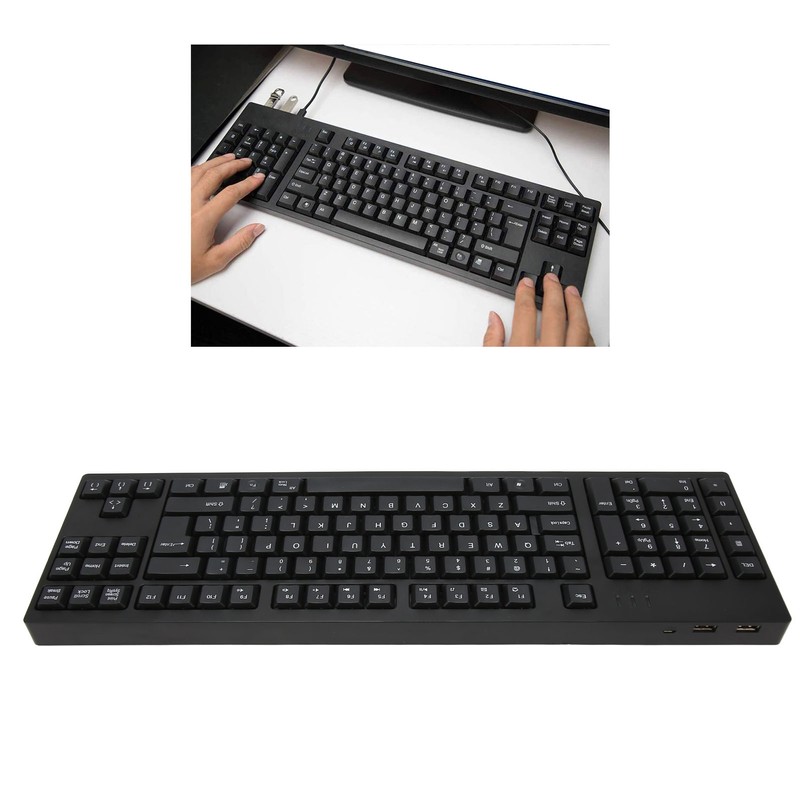 109 Key Left Hand Keyboard USB Wired 2 HUB Keyboard