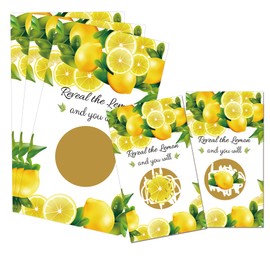 Lemon Scratch Off Cards 30Pcs Lemon Wedding Scratch Off Cards Vouchers Festive Raffle Bill Showers Party Games Card for Graduation Prize Drawings Greenery Ideas