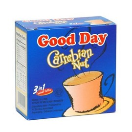 Good Day Carrebian Nut Coffee 100 Gram (3.52 Oz) Instant Hazelnuts Flavor 5-ct @ 20 Gram (Pack of 3)