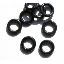 Vintage Acrylic Black Split Ring Hoop Link 18mm bds076C
