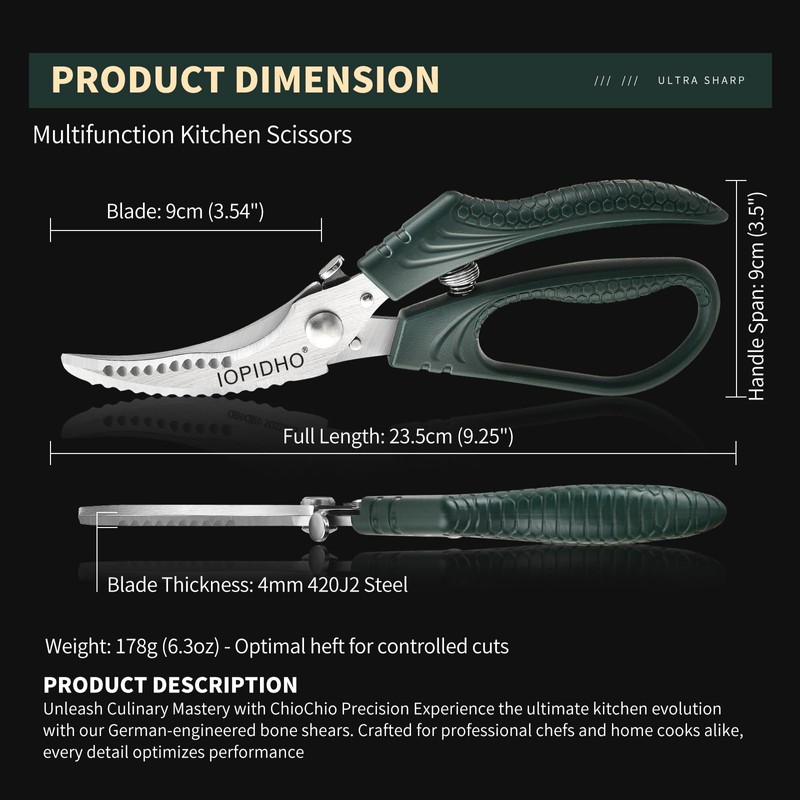 Poultry Shears, Heavy Duty Kitchen Shears