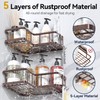 YASONIC Shower Caddy Corner, 3-Pack Adhesive Rustproof Stainless Steel Shower