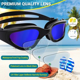 Winline Swimming Goggles for Men Women Anti-Fog UV Protection Waterproof Clear Vision Swimming Goggles Polarised / Non-Polarised for Adults Teenagers