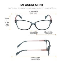 Calabria Lulu LR80 Cat Eye Eyeglasses Frame Crystal Blue Pink Womens Clear Demo Lens Glasses Fashion Trendy No Magnification