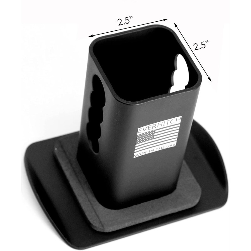 eVerHITCH USA Black Metal Flag Hitch Cover with Pin Bolt