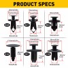 190Pcs Bumper Clips Retainer Auto Car Rivets Fastener Fender Push
