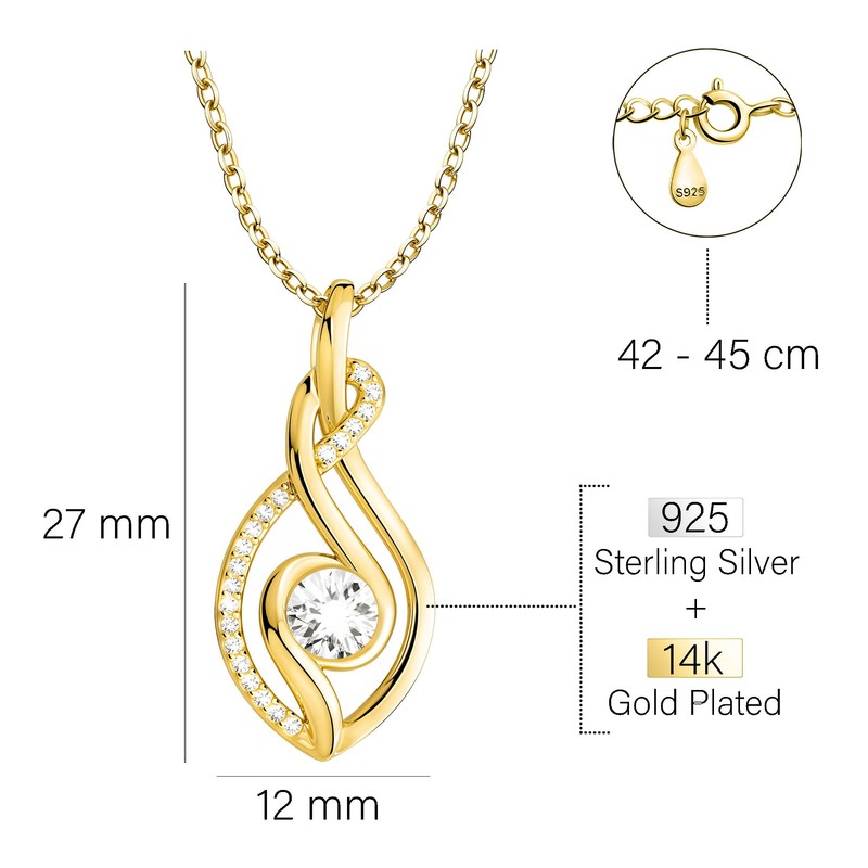 Sofia Milani - Women's Necklace 925 Silver with Zirconia Stones