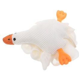 Kisangel Gentle Goose Shaped Bath Loofah Sponge for Large Soft Exfoliating Body Scrubber Material for Full Body Cleaning Fun Animal Design Bath Sponge for Sensitive Skin
