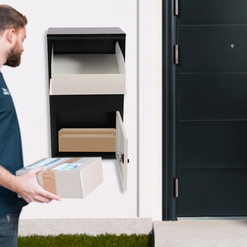 Unbranded Wall Mount Locking Drop Box Steel Mailbox for Rent