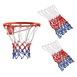 Basketball Net, Nylon Basketball Net, Robust Basketball Net, Professional Basketball Net, 12 Loop Heavy Duty Basketball Net Fits Standard Indoor or Outdoor Basketball Hoop (Red/White/Blue)