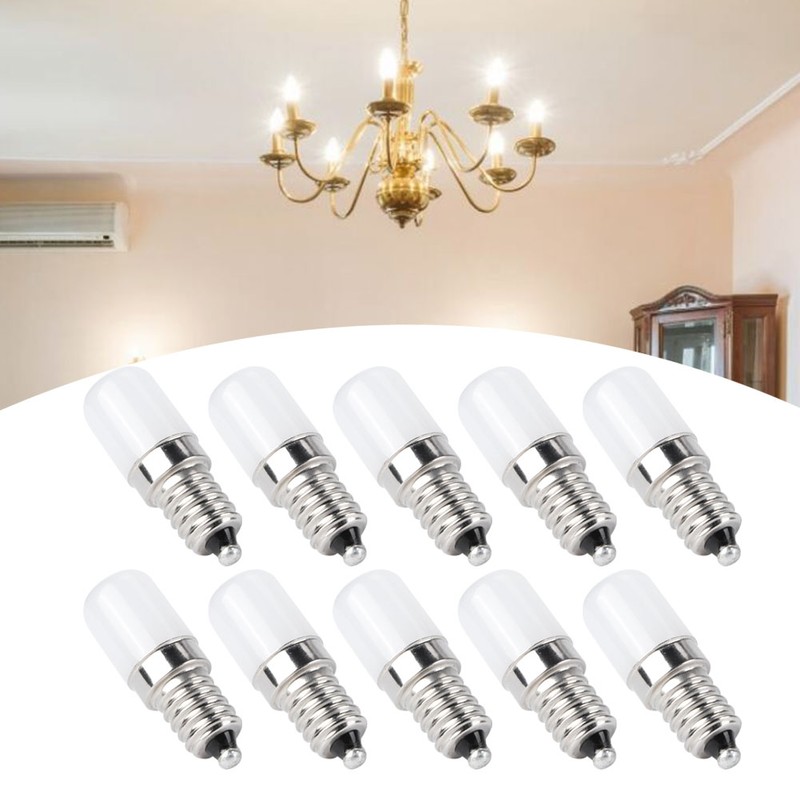 10Pcs 1.5W LED Candle Light Bulb Screw Socket Bulb Lamp