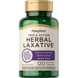 Piping Rock Herbal Laxative Capsules | 120 Count | Non-GMO, Gluten Free | By Piping Rock