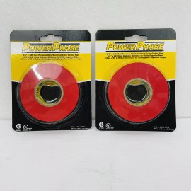 Power Phase (2 Rolls) Power Phase Red Electrical Tape 3/4”x66’ Vinyl Color Coding