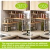 BMOSU Kitchen Corner Shelf Countertop Organizer with Hooks Adjustable Spice