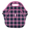Sok It LunchTote Zippered Bag Insulated Neoprene Caddy (Berry Plaid,