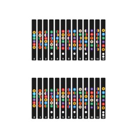 wumio Guitar Fingerboard Seal, Fret Seal, Black, Set of 2, Guitar Cord Stickers, Beginners, Acoustic Electric, Color, For Practice, Finger Position, Training, Finger Scale, Improvement