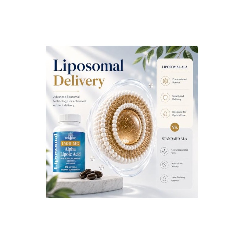 Fogoro Alpha Lipoic Acid 1500 mg - Advanced Liposomal Supplement
