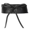 irisaa Leather Waist Belt Women's Wide Obi Belt for Lacing