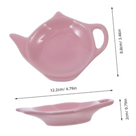 Alipis Tea Bag Saucer Tea Saucer Table Coasters Snack Bowl Tea Bag Dish Decorative Tea Bag Coaster Tea Storage Holder Tea Bag Organizers Delicate Tea Bag Holder Snack Dish Ceramics Pink