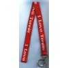 Unbranded I Love Tennis Lanyard Red with woven letters 34 inch long plus ring