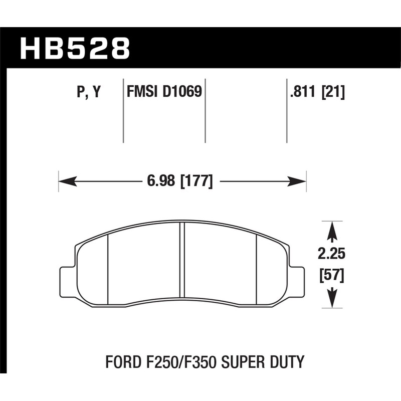 Hawk Performance HB528P.811 SuperDuty Brake Pad
