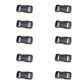 plastic buckle clips, quick side release plastic buckle Be suitable foradjustable safety buckle carabiner black plastic clips (20mm /0.79 in)……