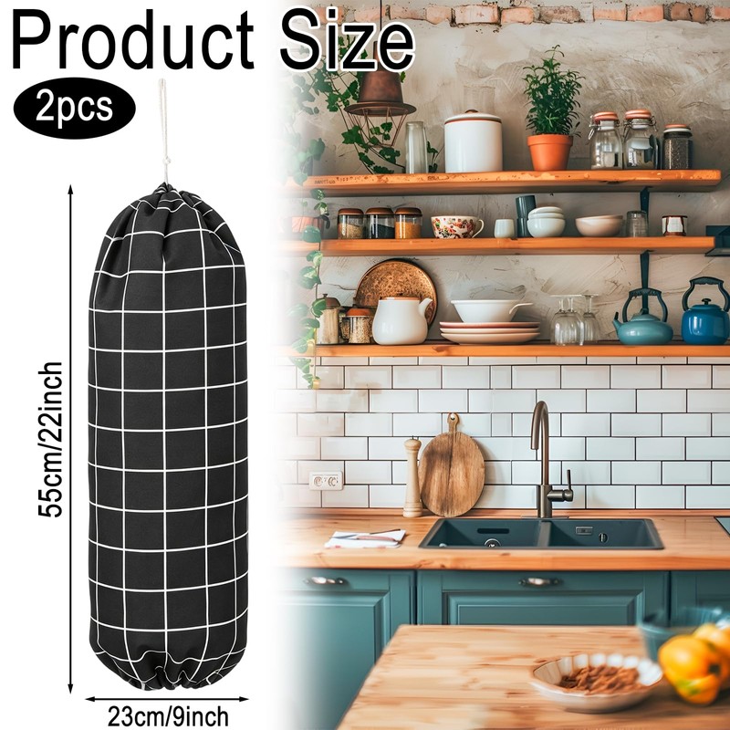 ZEYIYER 2Pcs Carrier Bag Storage Hanging Carrier Bag Holder