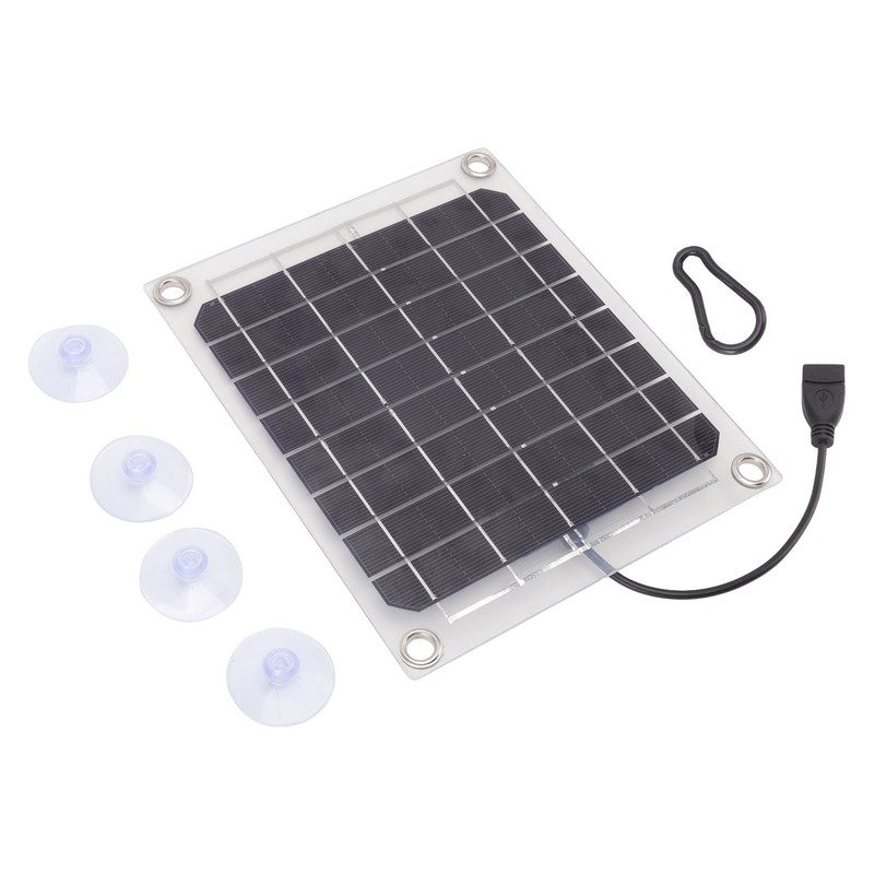 Solar Panel 10W USB Output Transparent Design Double Sided Power