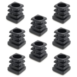 Design61 8 x Threaded Plugs Adjustment Plugs Foot Caps Insert Socket for Square Pipes 20 x 20 mm with M8 Internal Thread Load Capacity up to 200 kg for Wall Thickness 1.5-2 mm