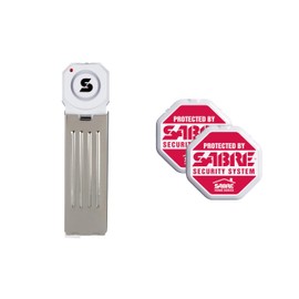 SABRE 120 dB Wedge Door Stop Security Alarm, Extremely Loud Wireless Alarm Siren Audible Up to 1,500 Ft., Non-Skid Pad, Compact Alarm Great for Home, Travel, Apartment or Dorm