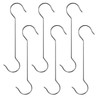 Maydahui S-shaped Hooks (Set of 6, Silver, Large, 11.8 inches