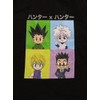 Hunter X Hunter Character Squares Men's Black Sleep Pajama Shorts-Medium