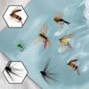 MEISH 12 Pcs Mixed Wet Trout Flies Fly Fishing Lures