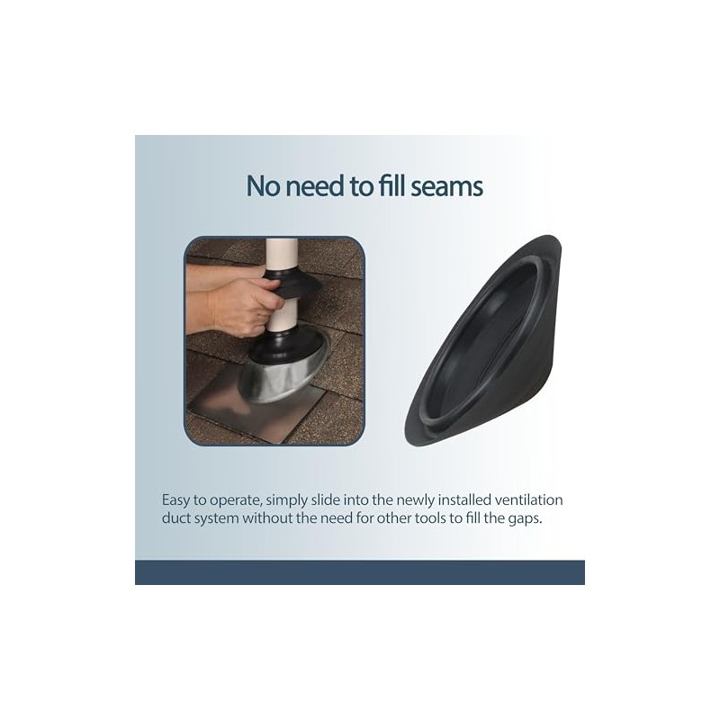 14136 1.5"-3" Rain Collars Replacement for No-Calk Roof Flashing (Pack