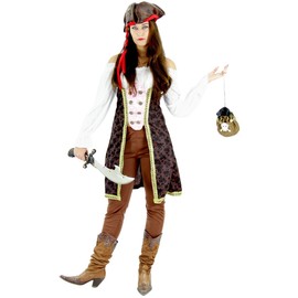 Pirate Costume for Women Fancy Dress Pirate Bride Women Carnival Fancy Dress Size S