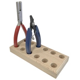 Wooden Plier Stand Organiser 6 Pliers Jewellers Sorting Holder Rack Tool