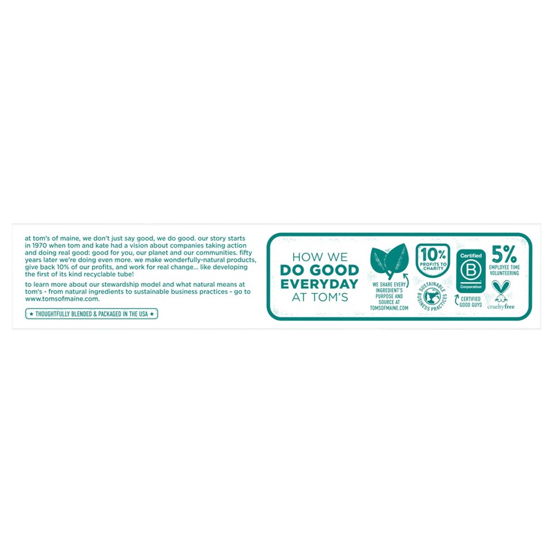 Tom's of Maine Fluoride-Free Antiplaque & Whitening Natural Toothpaste, Fennel,